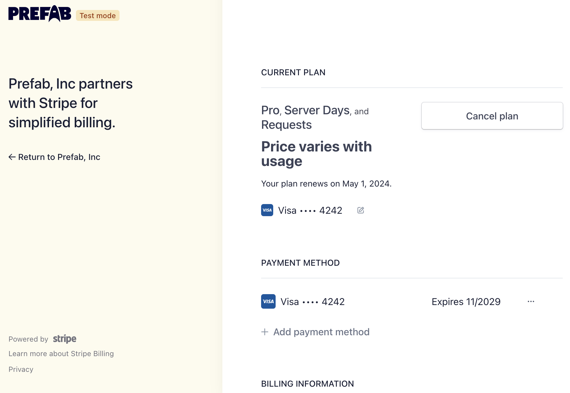 the stripe customer portal